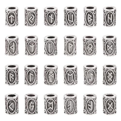 DICOSMETIC 24 Stück 24 Stil Legierung Säule Spacer Perlen 13x8.5mm Antik Silber Europäische Perlen Große Metall Haarperlen Für Zöpfe Metallrohrperlen Für Schmuckherstellung Bohrung: 5.2mm DICOSMETIC 24 Stück 24 Stil Legierung Säule Spacer Perlen 13x8.5mm Antik Silber Europäische Perlen Große Metall Haarperlen Für Zöpfe Metallrohrperlen Für Schmuckherstellung Bohrung: 5.2mm von DICOSMETIC