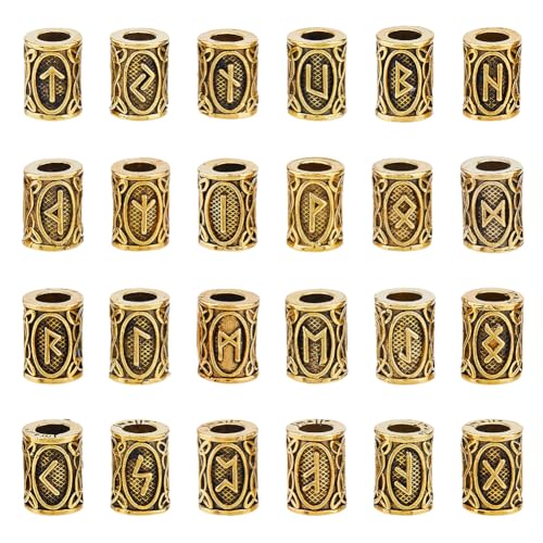 DICOSMETIC 24 Stück 24 Stil Legierung Säulenabstandperlen 12x8.5mm Antik Golden Europäische Perlen Große Metallhaare Perlen Für Zöpfe Metallrohrperlen Für Schmuckherstellung Bohrung: 5mm DICOSMETIC 24 Stück 24 Stil Legierung Säulenabstandperlen 12x8.5mm Antik Golden Europäische Perlen Große Metallhaare Perlen Für Zöpfe Metallrohrperlen Für Schmuckherstellung Bohrung: 5mm von DICOSMETIC