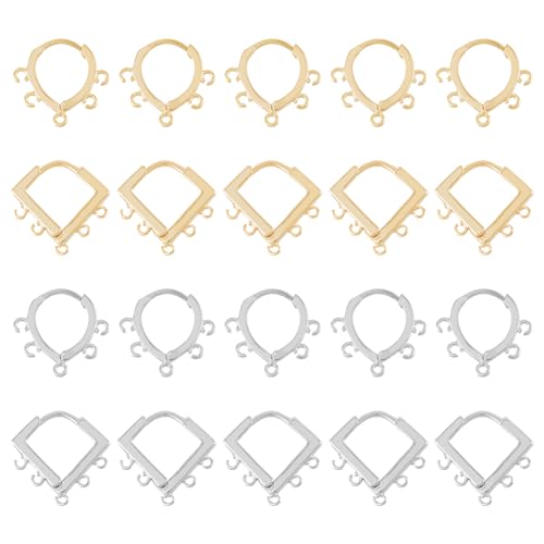 DICOSMETIC 24 Stück Huggie Creolen Mit Schlaufen 24K Vergoldete Messing Creolen Muli Schlaufen Leverback Ohrhaken Für Die DIY Ohrring Schmuckherstellung, Bohrung: 1.2mm DICOSMETIC 24 Stück Huggie Creolen Mit Schlaufen 24K Vergoldete Messing Creolen Muli Schlaufen Leverback Ohrhaken Für Die DIY Ohrring Schmuckherstellung, Bohrung: 1.2mm von DICOSMETIC