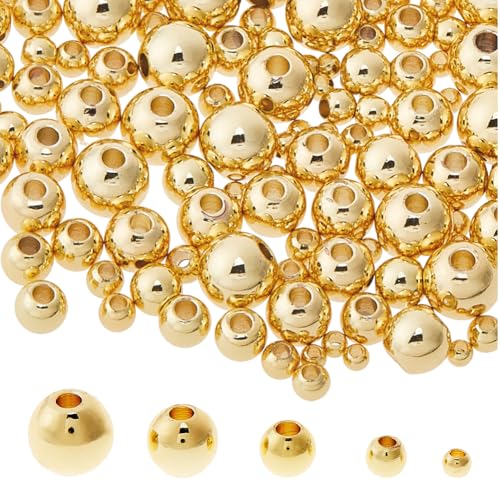 DICOSMETIC 250 Stück 5 Größen Gefüllte Abstandperlen Runde Metallperlen Messing Lose Perlen 2/3/4/5/6mm Nahtlose Perlen Kugellose Perlen Mit Kleinem Loch Für Die Schmuckherstellung DICOSMETIC 250 Stück 5 Größen Gefüllte Abstandperlen Runde Metallperlen Messing Lose Perlen 2/3/4/5/6mm Nahtlose Perlen Kugellose Perlen Mit Kleinem Loch Für Die Schmuckherstellung von DICOSMETIC