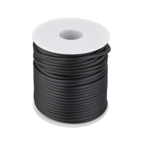 DICOSMETIC 27.34 Yard Schwarze Hohlschlauchschnur Aus Kunststoff Mit 1.5 mm Loch Elastische Kordel Aus Synthetischem Gummi Lanyard Schnur Für DIY Schmuckherstellung DICOSMETIC 27.34 Yard Schwarze Hohlschlauchschnur Aus Kunststoff Mit 1.5 mm Loch Elastische Kordel Aus Synthetischem Gummi Lanyard Schnur Für DIY Schmuckherstellung von DICOSMETIC