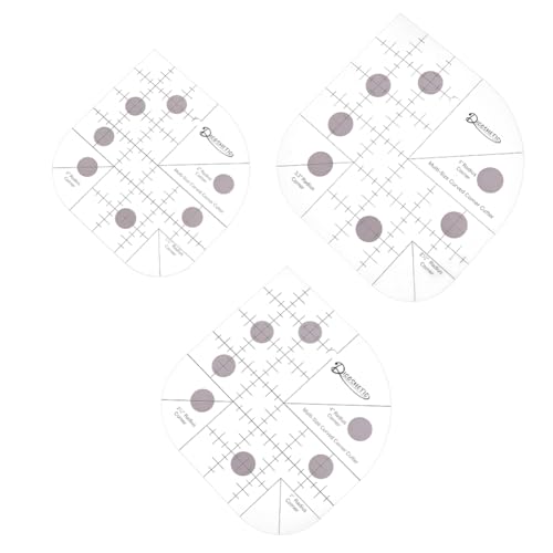 DICOSMETIC 3 Stück 3 Stile Gebogener Ecken Lineal Acryl Quilt Lineale Nähen Patchwork Lineal Multifunktionaler Transparenter Stoff Lineal Nähtemplate Werkzeuge Für Bastelprojekte DIY Nähen DICOSMETIC 3 Stück 3 Stile Gebogener Ecken Lineal Acryl Quilt Lineale Nähen Patchwork Lineal Multifunktionaler Transparenter Stoff Lineal Nähtemplate Werkzeuge Für Bastelprojekte DIY Nähen von DICOSMETIC