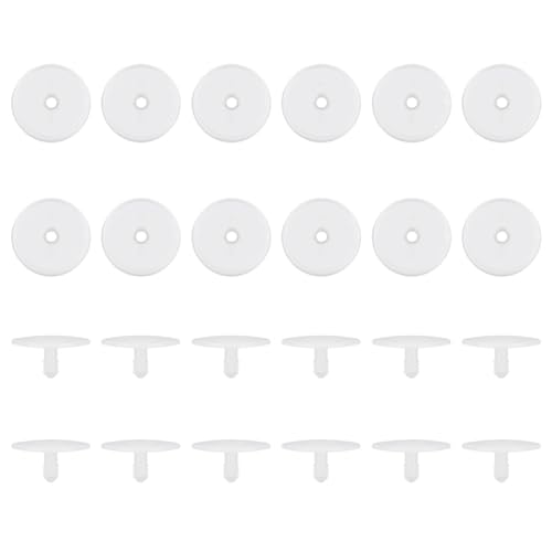 DICOSMETIC 30 Sets Puppengelenke 34 mm/1.34" weiße Kunststoff-Puppengelenke Figur Stofftiergelenke Zubehör DIY Tierbärgelenke Zur Puppenherstellung Zubehör von DICOSMETIC