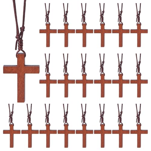 DICOSMETIC 30 Stück Holzkreuz Halskette Holzkreuz Anhänger Halskette Kokosbraune Kruzifix Halskette Kleine Gebets Halskette Nylonkordel Wickelarmband Für Bibelvers Party Geschenk DICOSMETIC 30 Stück Holzkreuz Halskette Holzkreuz Anhänger Halskette Kokosbraune Kruzifix Halskette Kleine Gebets Halskette Nylonkordel Wickelarmband Für Bibelvers Party Geschenk von DICOSMETIC