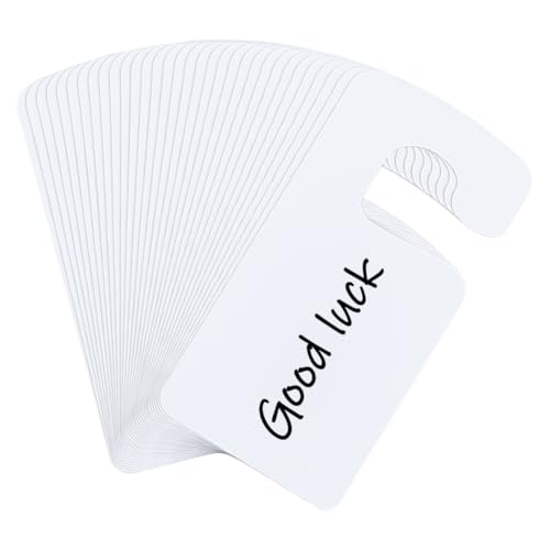 DICOSMETIC 30 Stück Türschilder zum Aufhängen, blanko, weißer Haken, zum Aufhängen, Parkausweis, PVC-Blanko-Schilder, Türknauf-Schild für Heimwerker, Handwerk, Zuhause, Büro, Hotel, Wohnungen DICOSMETIC 30 Stück Türschilder zum Aufhängen, blanko, weißer Haken, zum Aufhängen, Parkausweis, PVC-Blanko-Schilder, Türknauf-Schild für Heimwerker, Handwerk, Zuhause, Büro, Hotel, Wohnungen von DICOSMETIC