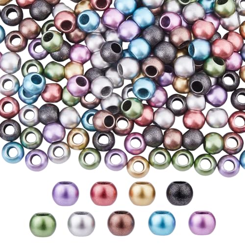 DICOSMETIC 300 Stück Metallische Acryl Perlen Gemischtfarbige Rondelle 6mm Große Loch Perlen Matte Europäischer Perlen 12mm Runde Abstandsperlen Für Die Schmuckherstellung DICOSMETIC 300 Stück Metallische Acryl Perlen Gemischtfarbige Rondelle 6mm Große Loch Perlen Matte Europäischer Perlen 12mm Runde Abstandsperlen Für Die Schmuckherstellung von DICOSMETIC