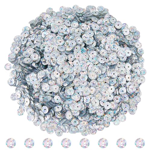 DICOSMETIC 32000 Stück 100G Lose Pailletten 6.5mm Pailletten Für Basteln Stickerei Pailletten Silber Runde Becher Pailletten Für Nähen Stickerei Kunsthandwerk Hochzeit Weihnachten Osterdekoration DICOSMETIC 32000 Stück 100G Lose Pailletten 6.5mm Pailletten Für Basteln Stickerei Pailletten Silber Runde Becher Pailletten Für Nähen Stickerei Kunsthandwerk Hochzeit Weihnachten Osterdekoration von DICOSMETIC