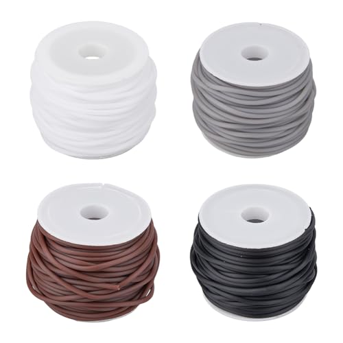 DICOSMETIC 4 Farben 10.94 Yards Hohlschlauchschnur Kunststoff Barberschnur Mit 1mm Loch Gummi Elastische Schnur Lanyard Schnur Für DIY Schmuckherstellung DICOSMETIC 4 Farben 10.94 Yards Hohlschlauchschnur Kunststoff Barberschnur Mit 1mm Loch Gummi Elastische Schnur Lanyard Schnur Für DIY Schmuckherstellung von DICOSMETIC