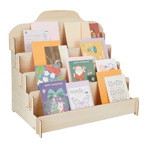 DICOSMETIC 4-Tier Grußkarten Ständer Aus Holz Aufkleberständer Tragbarer Geburtstagskarten Ständer Holz Aufkleber Halter Organizer Für Zuhause Einzelhandels Tresen Tischständer DICOSMETIC 4-Tier Grußkarten Ständer Aus Holz Aufkleberständer Tragbarer Geburtstagskarten Ständer Holz Aufkleber Halter Organizer Für Zuhause Einzelhandels Tresen Tischständer von DICOSMETIC
