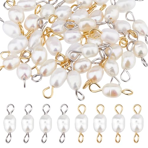 DICOSMETIC 40 Stück 2 Farben Perlenanhänger Verbinder Perlenverbinder Charme 11x4.5mm Süßwasserperlen Verbindungen Natürliche Perlen Charms Mit Edelstahl Schlaufe Für Schmuckherstellung DICOSMETIC 40 Stück 2 Farben Perlenanhänger Verbinder Perlenverbinder Charme 11x4.5mm Süßwasserperlen Verbindungen Natürliche Perlen Charms Mit Edelstahl Schlaufe Für Schmuckherstellung von DICOSMETIC