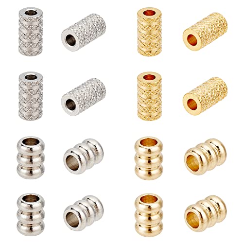 DICOSMETIC 40 Stück Edelstahl Spacer Perlen 3mm Loch Metallperlen Röhre Zwischenperlen Metall Haarperlen Lanyard Perlen Für DIY Armband Halskette Schmuckherstellung, 11x6mm/7x5.5mm DICOSMETIC 40 Stück Edelstahl Spacer Perlen 3mm Loch Metallperlen Röhre Zwischenperlen Metall Haarperlen Lanyard Perlen Für DIY Armband Halskette Schmuckherstellung, 11x6mm/7x5.5mm von DICOSMETIC