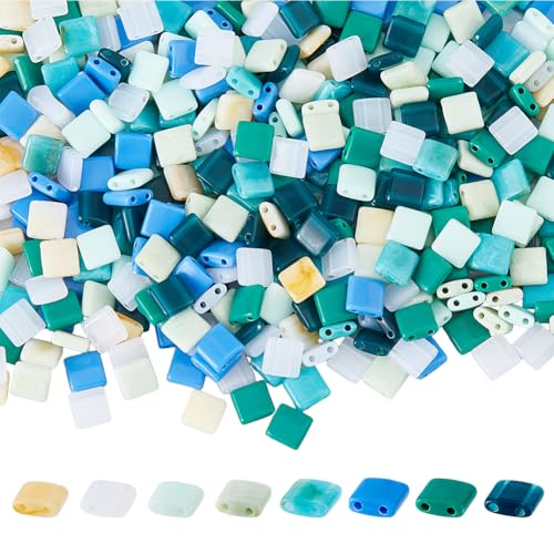 DICOSMETIC 400 Stück 8 Farben 2 Loch Seed Beads Acryl Tila Perlen Japanische Lockere Perlen 5.2x2mm Quadratische Perlen Undurchsichtige Flache Perlen Für Die Schmuckherstellung DICOSMETIC 400 Stück 8 Farben 2 Loch Seed Beads Acryl Tila Perlen Japanische Lockere Perlen 5.2x2mm Quadratische Perlen Undurchsichtige Flache Perlen Für Die Schmuckherstellung von DICOSMETIC