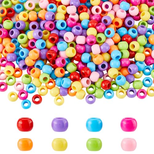 DICOSMETIC 400 Stück Acrylperlen Mit Großem Loch 10mm Bunte Runde Perle Rondelle Europäische Perlen Mit 5mm Loch Lose Perle Großpackung Für Armbänder Halsketten Schmuckherstellung DIY Basteln DICOSMETIC 400 Stück Acrylperlen Mit Großem Loch 10mm Bunte Runde Perle Rondelle Europäische Perlen Mit 5mm Loch Lose Perle Großpackung Für Armbänder Halsketten Schmuckherstellung DIY Basteln von DICOSMETIC