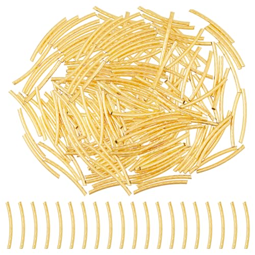 DICOSMETIC 400 Stück Messing Gebogene Röhrenperlen Goldene Lange Röhrenperlen 25mm Röhrenabstandperlen Gebogene Nudelröhrenabstandperlen Für Die Schmuckherstellung Bohrung: 1.2mm DICOSMETIC 400 Stück Messing Gebogene Röhrenperlen Goldene Lange Röhrenperlen 25mm Röhrenabstandperlen Gebogene Nudelröhrenabstandperlen Für Die Schmuckherstellung Bohrung: 1.2mm von DICOSMETIC