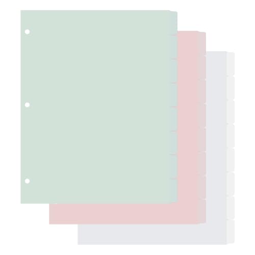 DICOSMETIC 48 Stück 3 Farben 8 Tab Trennblätter Aus PP Kunststoff Für Notizbuch Registerblätter 3 Ringbuch Trennblätter Indexregisterblätter Für Schule Büro Und Zuhause 28x23cm DICOSMETIC 48 Stück 3 Farben 8 Tab Trennblätter Aus PP Kunststoff Für Notizbuch Registerblätter 3 Ringbuch Trennblätter Indexregisterblätter Für Schule Büro Und Zuhause 28x23cm von DICOSMETIC