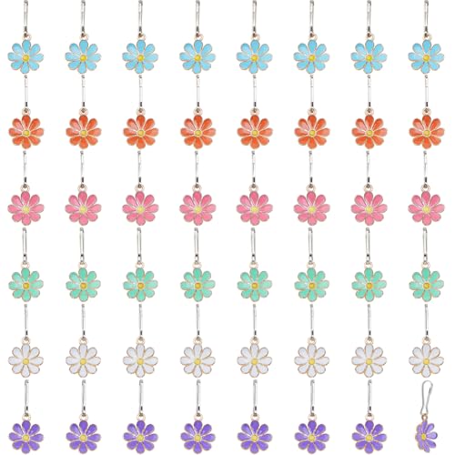 DICOSMETIC 48 Stück 6 Farben Blumen-Reißverschluss-Anhänger Blume Legierung Emaille Reißverschluss Dekorative Blumen Reißverschluss Ziehen Verlängerte Reißverschlüsse für DIY Nähen Kleid DICOSMETIC 48 Stück 6 Farben Blumen-Reißverschluss-Anhänger Blume Legierung Emaille Reißverschluss Dekorative Blumen Reißverschluss Ziehen Verlängerte Reißverschlüsse für DIY Nähen Kleid von DICOSMETIC