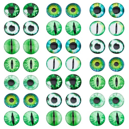 DICOSMETIC 50 Stück 25mm Große Glascabochon Augen Zum Aufkleben Für Tonpuppenherstellung Skulpturen Requisiten Basteln von Schmuck Und DIY Zubehör Hellgrün DICOSMETIC 50 Stück 25mm Große Glascabochon Augen Zum Aufkleben Für Tonpuppenherstellung Skulpturen Requisiten Basteln von Schmuck Und DIY Zubehör Hellgrün von DICOSMETIC