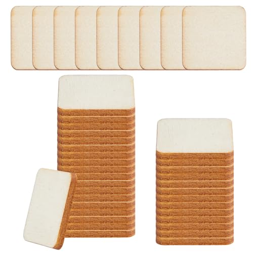 DICOSMETIC 500 Stück Unbehandelte Holzstücke Kleine Hölzerne Quadratische Ausschnitte 25x25x2.5mm Holzstücke Zum Malen Leerholzquadrate Zum Malen Schreiben Schnitzen DIY Zubehör von DICOSMETIC