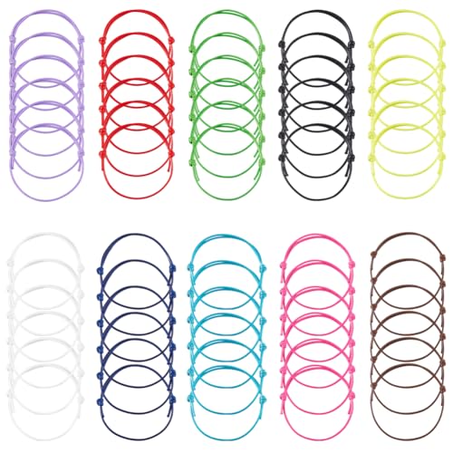 DICOSMETIC 60 Stück 10 Farben Geflochtene Schnur Armbänder 3-1/8" Verstellbares Armband Aus Gewachster Polyesterkordel Armbänder Halbfertiges Armband Freundschaftsarmband Für Schmuckherstellung DICOSMETIC 60 Stück 10 Farben Geflochtene Schnur Armbänder 3-1/8" Verstellbares Armband Aus Gewachster Polyesterkordel Armbänder Halbfertiges Armband Freundschaftsarmband Für Schmuckherstellung von DICOSMETIC