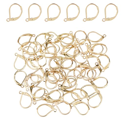 DICOSMETIC 60 Stück Leverback Ohrring Beschläge 18 vergoldete Ohrhaken Französische Ohrringhaken Edelstahl Ohrhaken Zur DIY Schmuckherstellung Bohrung: 1.4 mm DICOSMETIC 60 Stück Leverback Ohrring Beschläge 18 vergoldete Ohrhaken Französische Ohrringhaken Edelstahl Ohrhaken Zur DIY Schmuckherstellung Bohrung: 1.4 mm von DICOSMETIC