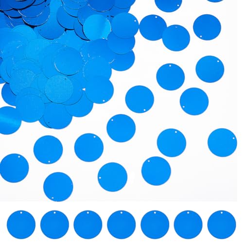 DICOSMETIC 600 Stück Große Pailletten In Flacher Runder Form In Großen Mengen 28.5mm PVC Pailletten Blau Stickerei Bastel Pailletten Für Kleidung Schuhe Kleider DIY Nähzubehör Bohrung: 1.5mm DICOSMETIC 600 Stück Große Pailletten In Flacher Runder Form In Großen Mengen 28.5mm PVC Pailletten Blau Stickerei Bastel Pailletten Für Kleidung Schuhe Kleider DIY Nähzubehör Bohrung: 1.5mm von DICOSMETIC