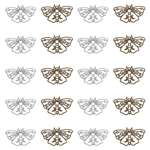 DICOSMETIC 80 Stück 2 Farben Tibetische Hohle Motte Charms Vintage Insekten Anhänger Schmetterling Inspirierte Legierungs Charms Natur Themen Charms Für DIY Schmuckherstellung. Bohrung: 1.6mm DICOSMETIC 80 Stück 2 Farben Tibetische Hohle Motte Charms Vintage Insekten Anhänger Schmetterling Inspirierte Legierungs Charms Natur Themen Charms Für DIY Schmuckherstellung. Bohrung: 1.6mm von DICOSMETIC