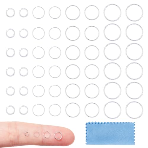 DICOSMETIC 80 Stück 4 Größen Spaltringe Silber 925 Metall Sprungringe Metall Offene Ringe Großpackung Kleine O Ring Verbinder Spaltringe Biegeringe Schmuck Für Die Schmuckherstellung, 3/4/5/6mm DICOSMETIC 80 Stück 4 Größen Spaltringe Silber 925 Metall Sprungringe Metall Offene Ringe Großpackung Kleine O Ring Verbinder Spaltringe Biegeringe Schmuck Für Die Schmuckherstellung, 3/4/5/6mm von DICOSMETIC