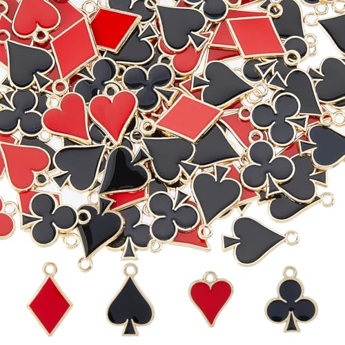 DICOSMETIC 96 Stück 4 Stile Spielkarten Anhänger Großhandel Poker Anhänger Legierung Emaille Herz Raute Pflaumenblüten Anhänger Niedliche Rot Schwarze Anhänger Für Schmuckherstellung Bohrung: 1.8-2mm DICOSMETIC 96 Stück 4 Stile Spielkarten Anhänger Großhandel Poker Anhänger Legierung Emaille Herz Raute Pflaumenblüten Anhänger Niedliche Rot Schwarze Anhänger Für Schmuckherstellung Bohrung: 1.8-2mm von DICOSMETIC