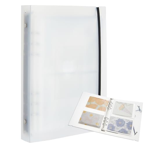 DICOSMETIC A5 Aufkleber-Aufbewahrungsalbum Transparente Aufkleber Buch Sammelbinder Aufkleber Organisation Aufkleber Album Mit 60 Stück verschiedenen Loose Leaf Karten, Frostedes Herz Muster DICOSMETIC A5 Aufkleber-Aufbewahrungsalbum Transparente Aufkleber Buch Sammelbinder Aufkleber Organisation Aufkleber Album Mit 60 Stück verschiedenen Loose Leaf Karten, Frostedes Herz Muster von DICOSMETIC