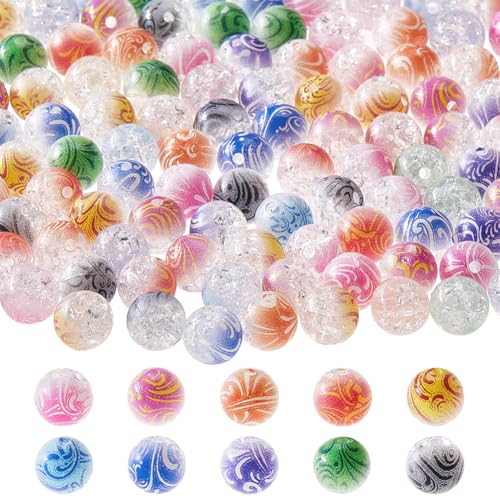 DICOSMETIC Acrylperlen in 10 Farben, 10 mm, rund, lose Perlen, mehrfarbig, Acryl-Kristallperlen für Armbänder, Halsketten, Ohrringe, Schmuckherstellung, Loch: 1,8 mm, 160 Stück DICOSMETIC Acrylperlen in 10 Farben, 10 mm, rund, lose Perlen, mehrfarbig, Acryl-Kristallperlen für Armbänder, Halsketten, Ohrringe, Schmuckherstellung, Loch: 1,8 mm, 160 Stück von DICOSMETIC