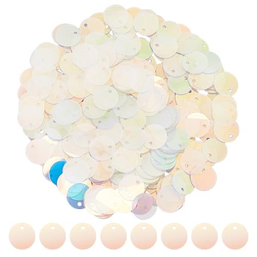 DICOSMETIC Flache runde Pailletten zum Basteln, 10,5 mm, PVC, transparent, AB-Farbe, lose Pailletten zum Basteln, Nähen, Sticken, Ohrringe, Basteln, 2880 Stück DICOSMETIC Flache runde Pailletten zum Basteln, 10,5 mm, PVC, transparent, AB-Farbe, lose Pailletten zum Basteln, Nähen, Sticken, Ohrringe, Basteln, 2880 Stück von DICOSMETIC