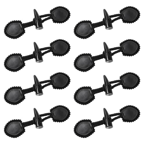 DICOSMETIC 8 Paar Schwarz Knebelverschluss Leder Knebelverschlüsse Zum Aufnähen Aufnähen Knebelknöpfen Aus Kunstharz Mantel Knopf Horn Für Lange Mäntel Jacken Windjacken Winterkleidung DICOSMETIC 8 Paar Schwarz Knebelverschluss Leder Knebelverschlüsse Zum Aufnähen Aufnähen Knebelknöpfen Aus Kunstharz Mantel Knopf Horn Für Lange Mäntel Jacken Windjacken Winterkleidung von DICOSMETIC