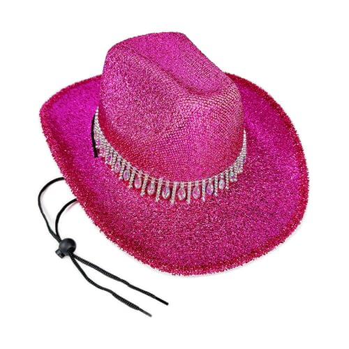 DIDILLX Cowgirl-Hut mit Schmucksteinen, schwerer Kristall-Panama-Hut, Überraschung, Mädchen, Jungen, Brauthut für Karneval, Musikfestival DIDILLX Cowgirl-Hut mit Schmucksteinen, schwerer Kristall-Panama-Hut, Überraschung, Mädchen, Jungen, Brauthut für Karneval, Musikfestival von DIDILLX