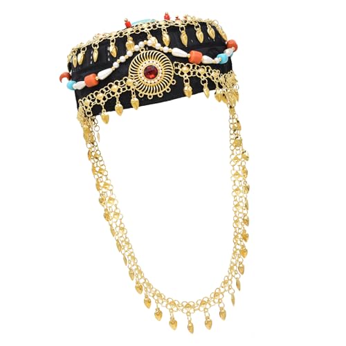 DIDILLX Türkisfarbener Strass-Hut mit goldenen Quasten für modische Frauen, Foto-Requisiten, elegante ethnische Kappen mit Schmucksteinen, gold, 6 1/2 DIDILLX Türkisfarbener Strass-Hut mit goldenen Quasten für modische Frauen, Foto-Requisiten, elegante ethnische Kappen mit Schmucksteinen, gold, 6 1/2 von DIDILLX