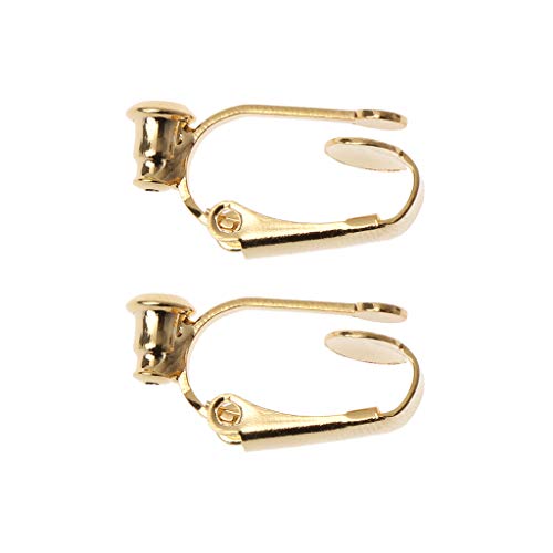 Ohrring-Clip-Verschlüsse, Clip-on-Ohrring-Konverter-Komponenten mit Pfosten für keine Ohrlöcher, Silber, Gold, 2 Stück Ohrring-Clip-Verschlüsse, Clip-on-Ohrring-Konverter-Komponenten mit Pfosten für keine Ohrlöcher, Silber, Gold, 2 Stück von DIDILLX