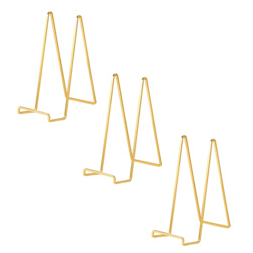 Staffelei Aufsteller Teller Ständer Groß - Tellerständer Metall für schwere Dekoteller - Superhoher Tellerhalter - Eisen Halterung fuer Buch | Bilderrahmen | Plakette - Golden - 3 Stück - 30,5 cm Staffelei Aufsteller Teller Ständer Groß - Tellerständer Metall für schwere Dekoteller - Superhoher Tellerhalter - Eisen Halterung fuer Buch | Bilderrahmen | Plakette - Golden - 3 Stück - 30,5 cm von DIDUDIDU