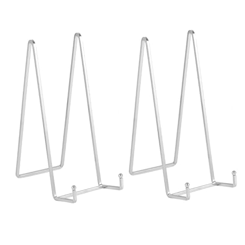 Staffelei Aufsteller Teller Ständer Groß - Tellerständer Metall für schwere Dekoteller - Superhoher Tellerhalter - Eisen Halterung fuer Buch | Bilderrahmen | Plakette - Silber - 2 Stück - 30,5 cm Staffelei Aufsteller Teller Ständer Groß - Tellerständer Metall für schwere Dekoteller - Superhoher Tellerhalter - Eisen Halterung fuer Buch | Bilderrahmen | Plakette - Silber - 2 Stück - 30,5 cm von DIDUDIDU