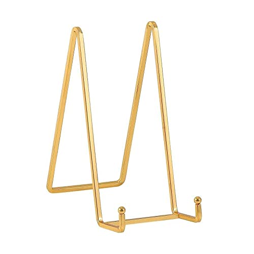 Staffelei Aufsteller Teller Ständer Metall - 2 Stück Tellerständer - Deko Tellerhalter - Dekoteller Halterung - Eisen Staffelei fuer Teller | Foto | Bücher | Bild | Bilderrahmen - Gold - 20,5 cm Staffelei Aufsteller Teller Ständer Metall - 2 Stück Tellerständer - Deko Tellerhalter - Dekoteller Halterung - Eisen Staffelei fuer Teller | Foto | Bücher | Bild | Bilderrahmen - Gold - 20,5 cm von DIDUDIDU