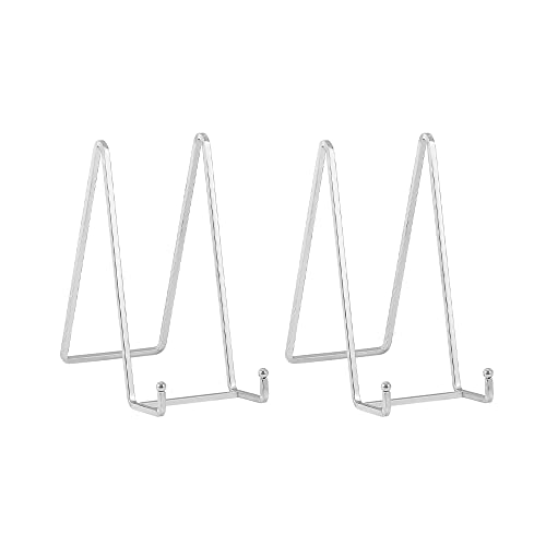 Staffelei Aufsteller Teller Ständer Metall - 2 Stück Tellerständer - Deko Tellerhalter - Dekoteller Halterung - Eisen Staffelei fuer Teller | Foto | Bücher | Bild | Bilderrahmen - Silber - 20,5 cm Staffelei Aufsteller Teller Ständer Metall - 2 Stück Tellerständer - Deko Tellerhalter - Dekoteller Halterung - Eisen Staffelei fuer Teller | Foto | Bücher | Bild | Bilderrahmen - Silber - 20,5 cm von DIDUDIDU