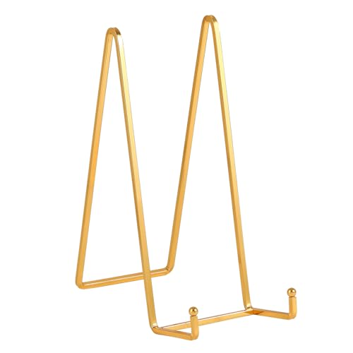 Staffelei Aufsteller Teller Ständer Metall - Tellerständer Groß - Deko Tellerhalter - Dekoteller Halterung - Eisen Staffelei fuer Buch | Foto | Bilderrahmen | Gedenktafel - Gold - 2 Stück - 25 cm Staffelei Aufsteller Teller Ständer Metall - Tellerständer Groß - Deko Tellerhalter - Dekoteller Halterung - Eisen Staffelei fuer Buch | Foto | Bilderrahmen | Gedenktafel - Gold - 2 Stück - 25 cm von DIDUDIDU