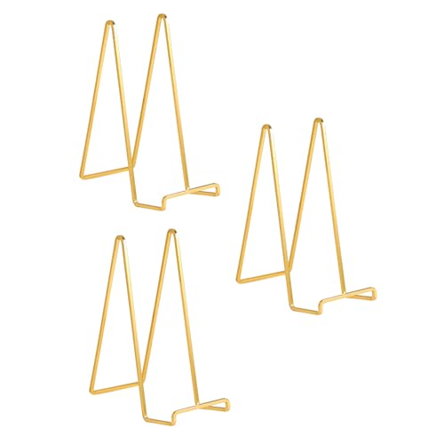 Staffelei Aufsteller Teller Ständer Metall - Tellerständer Groß - Deko Tellerhalter - Dekoteller Halterung - Eisen Staffelei fuer Buch | Foto | Bilderrahmen | Gedenktafel - Gold - 3 Stück - 25 cm Staffelei Aufsteller Teller Ständer Metall - Tellerständer Groß - Deko Tellerhalter - Dekoteller Halterung - Eisen Staffelei fuer Buch | Foto | Bilderrahmen | Gedenktafel - Gold - 3 Stück - 25 cm von DIDUDIDU