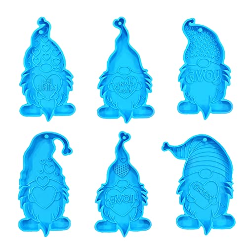 1/6 x Weihnachtsformen Schlüsselanhänger Silikonform mit Loch für Halskette, Gepäckanhänger, Harz, Epoxidharz, Bastelwerkzeug, Dekoration 1/6 x Weihnachtsformen Schlüsselanhänger Silikonform mit Loch für Halskette, Gepäckanhänger, Harz, Epoxidharz, Bastelwerkzeug, Dekoration von DIEKE