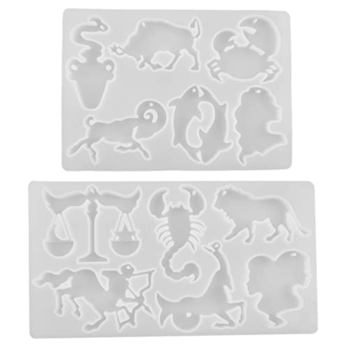 2 Stück Zwölf Sternbilder, Harzformen, Anhängerformen, Epoxidharz, Silikonform für Schmuckherstellung 2 Stück Zwölf Sternbilder, Harzformen, Anhängerformen, Epoxidharz, Silikonform für Schmuckherstellung von DIEKE