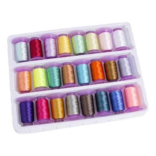 24 Spulen Stickgarn für Nähmaschine, Handnähen, Stickerei, Nadelarbeiten, Nähgarn, 300 Yards/Spule Stitching 24 Spulen Stickgarn für Nähmaschine, Handnähen, Stickerei, Nadelarbeiten, Nähgarn, 300 Yards/Spule Stitching von DIEKE