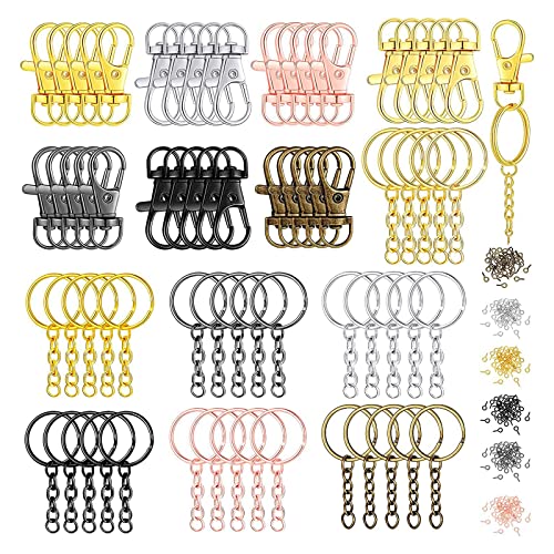 250-teiliges Schnallen-Set, 35 Karabinerverschlüsse, 35 Schlüsselanhänger mit Kette, 35 Spaltringe, 180 Schraubösennadeln 250-teiliges Schnallen-Set, 35 Karabinerverschlüsse, 35 Schlüsselanhänger mit Kette, 35 Spaltringe, 180 Schraubösennadeln von DIEKE