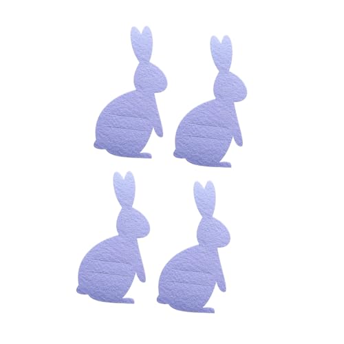 Bestecktaschen mit Ostermotiven, Hasenform, Utensilienbeutel für kreative Tischdekoration, Utensilienbeutel, 4 Stück von DIEKE
