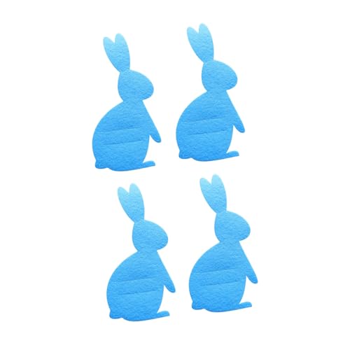Bestecktaschen mit Ostermotiven, Hasenform, Utensilienbeutel für kreative Tischdekoration, Utensilienbeutel, 4 Stück von DIEKE
