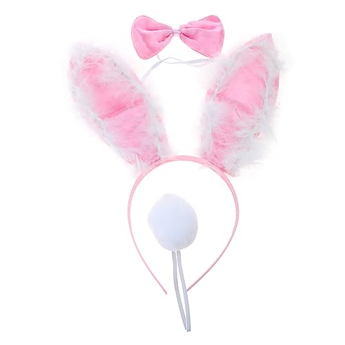 DIEKE 1 Set Plüsch-Ohren-Haarreif, Cosplay-Schwanz und Fliege, Anzug, Kopfschmuck, Halloween, Geburtstagsparty-Set für Kinder DIEKE 1 Set Plüsch-Ohren-Haarreif, Cosplay-Schwanz und Fliege, Anzug, Kopfschmuck, Halloween, Geburtstagsparty-Set für Kinder von DIEKE