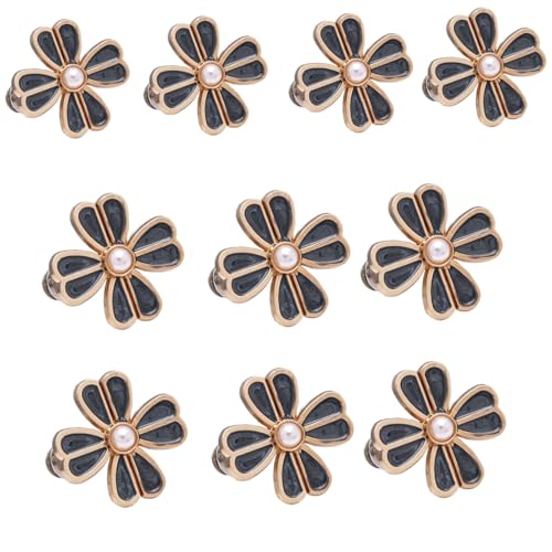 DIEKE 10 Paar Jeansknopfnadeln Blumen Jeans Taille Schnallen Verstellbare Hosen Taillenspanner Einfache Installation von DIEKE