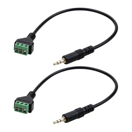 DIEKE 30 Cm 1/8 Zoll TRSS Sound Stecker Bis 3 Pin Klemmen Adapter Für Erweiterte Signale Signale Stabilität Und Einfache Installation Keine Lötstereo Klangadapterkabel von DIEKE